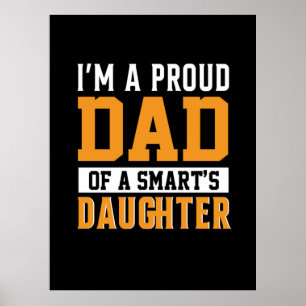 Vatertag Vater einer intelligenten Tochter Poster
