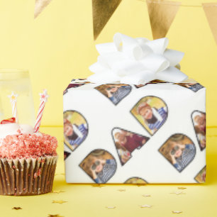 Vatertag Vater Foto Collage Custom Muster Geschenkpapier