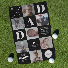 Vatertag Vater Foto Collage Golf Handtuch