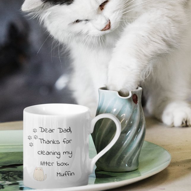 Vatertag Vater Geschenk von Cat Funny Kaffeetasse (Von Creator hochgeladen)