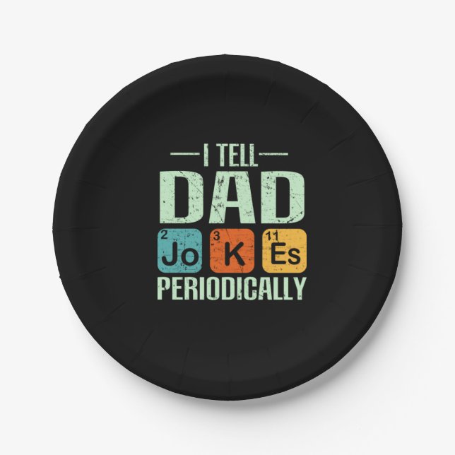 Vatertag - Vater Jokes Pappteller (Vorderseite)