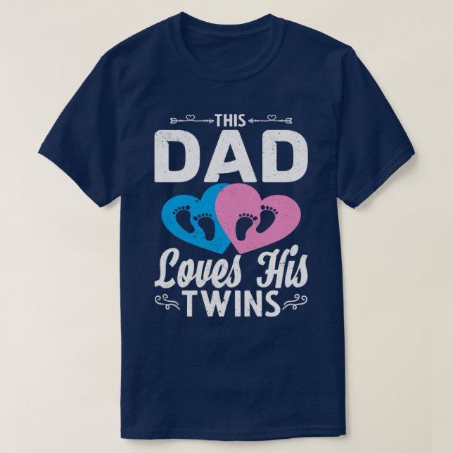 Vatertag Vater Kinderfamilie Zweibeteltern T-Shirt (Design vorne)