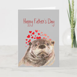 Vatertag Vater Liebe mein Herz Niedlich Otter Feiertagskarte