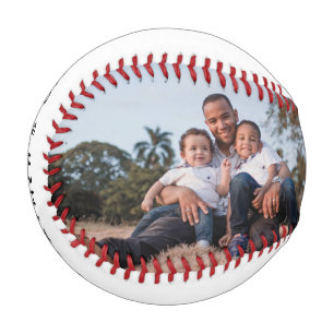 Vatertag Vater mit Kids Custom Foto Baseball