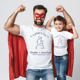 Vatertag, Vater mit Sohn auf Schultern T-Shirt