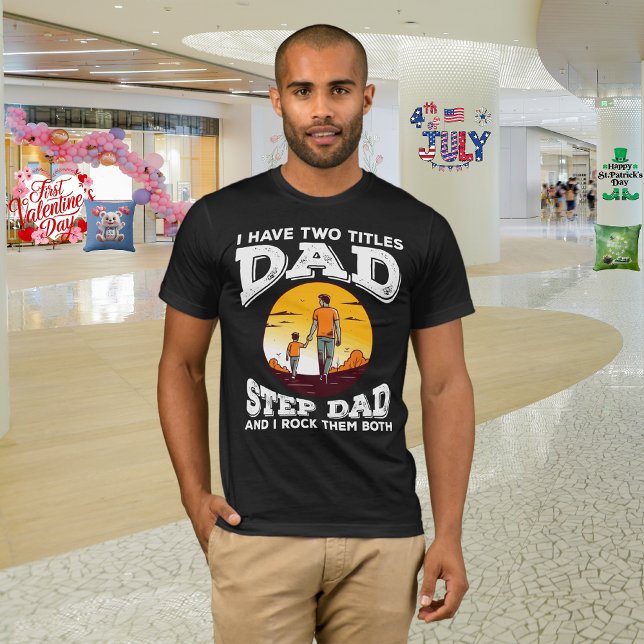 Vatertag "Vater & Step Vater" T-Shirt (Von Creator hochgeladen)