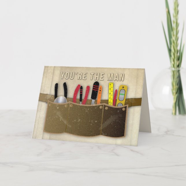 Vatertag, Vater, Toolbelt und Tools Karte (Vorderseite)