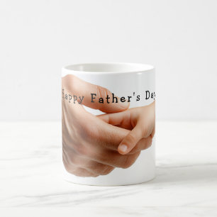 Vatertag, Vater und Sohn lieben Hände Kaffeetasse