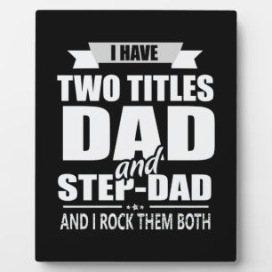 Vatertag Vater und Step Vater ich Rock sie Fotoplatte