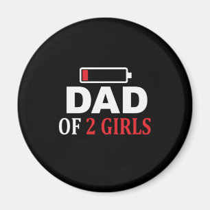 Vatertag Vater von 2 Mädchen Magnet