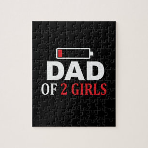 Vatertag Vater von 2 Mädchen Puzzle