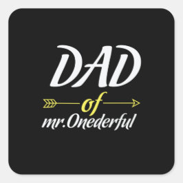 Vatertag Vater von Mr. Onederful Quadratischer Aufkleber