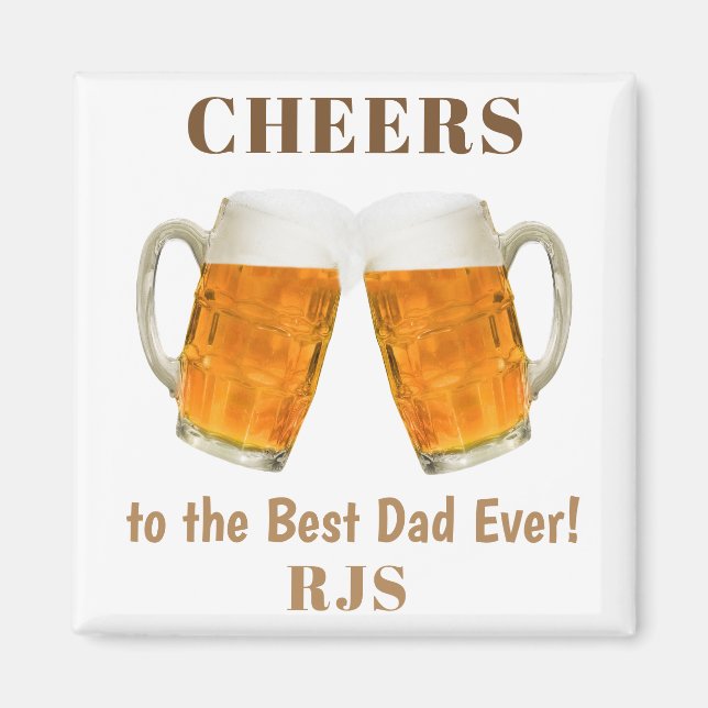 Vatertag Vater World's Best Ever Monogram Magnet (Vorne)