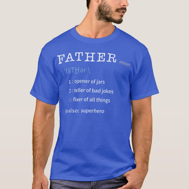Vatertag Vater Wörterbuch Vatertag T-Shirt (Vorderseite)