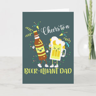 Vätertag-Vatertags-Witz-Pun-Cheers-Bier-illiant-Va Karte
