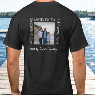 Vatertag Vintage Dad Schwarz Retro Typo Foto T-Shirt