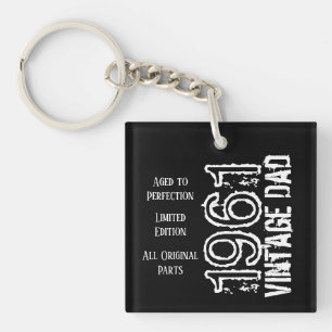 Vatertag Vintager Vater Schwarzer Retro Typ Foto Schlüsselanhänger