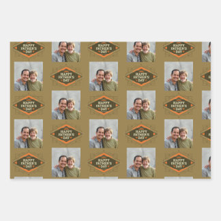 Vatertag Vintages Foto Wrapping Paper Sheet Geschenkpapier Set