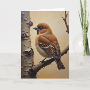 Vatertag Vogelporträtkarte Karte