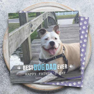 Vatertag Von Deinem Hund Foto Flach Feiertagskarte