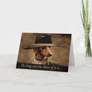 Vatertag Von Hund Süßer Dachshund-Hut Karte