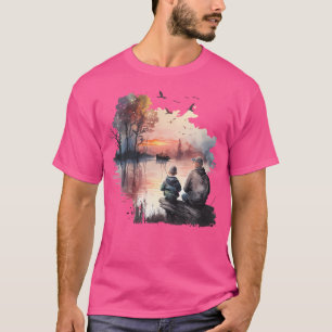 Vatertag Wandern Camping und Angeln T-Shirt
