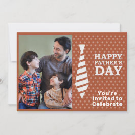 Vatertag Weiße Krawatte hellbraune Punkte Foto Par Einladung