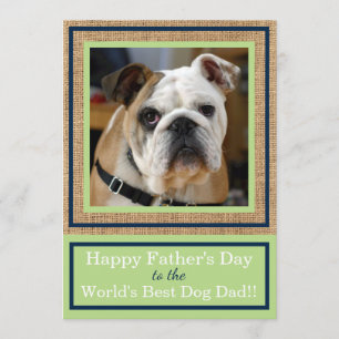Vatertag Welt der beste Hund Vater Custom Foto Karte