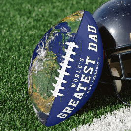 Vatertag Weltbester Papa Blau Erde Football