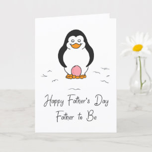 Vatertag werdender Vater eines Mädchens Pinguin mi Karte