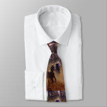 Vatertag Western Pferde Muster Neck Tie