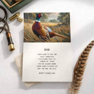 Vatertag-Wildlife-Fasan-Grußkarte Karte