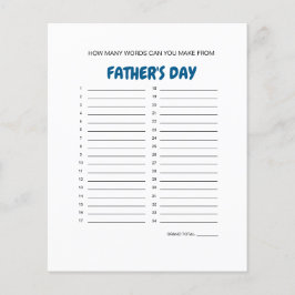 Vatertag Word Maker Game