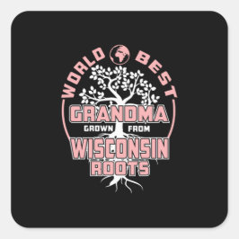 Vatertag | World Best Oma Quadratischer Aufkleber