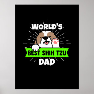 Vatertag   Worlds Best Shih Tzu Dog Vater Poster