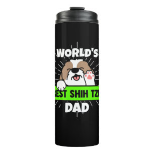 Vatertag Worlds Best Shih Tzu Dog Vater Thermosbecher