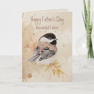 Vatertag, Wunderbarer Vater Chickadee Vogel Karte