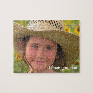 Vatertags-Foto-Liebe Sie Vater personalisiert Puzzle