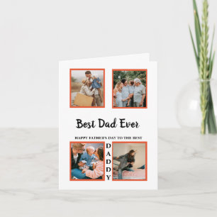 Vatertags-Fotodisplay-Collage für Papa-Karte Karte