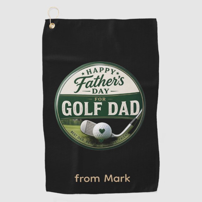 Vatertags-Golf-Daddy-Golfhandtuch Golfhandtuch (Vorderseite)