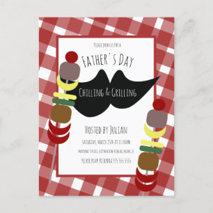 Vatertags-Grillpicknick Entspanntes Grillen Postkarte