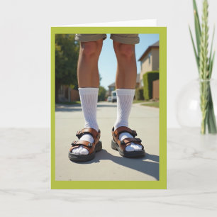 Vatertags Grußkarte mit sonnigen Socken Karte