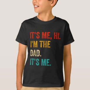 Vatertags-Shirt Retro Lustig Ich Bin Hi Ich Bin De T-Shirt