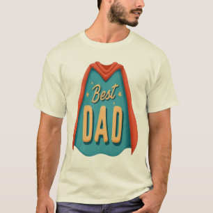Vatertags-Superhelden-Umhang-Clipart T-Shirt