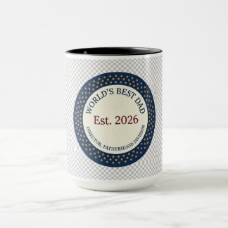 Vatertags-Tasse - Runde Plakette Weltbester Vater Tasse