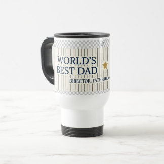 Vatertags-Tasse - Weltbester Vater Navy & Burgund Reisebecher