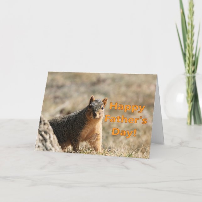 Vatertagseichhörnchen Karte (Vorderseite)