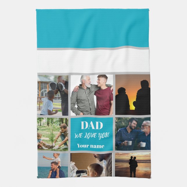 Vatertagsgeschenk für Papa | Benutzerdefiniertes F Geschirrtuch (Vertikal)
