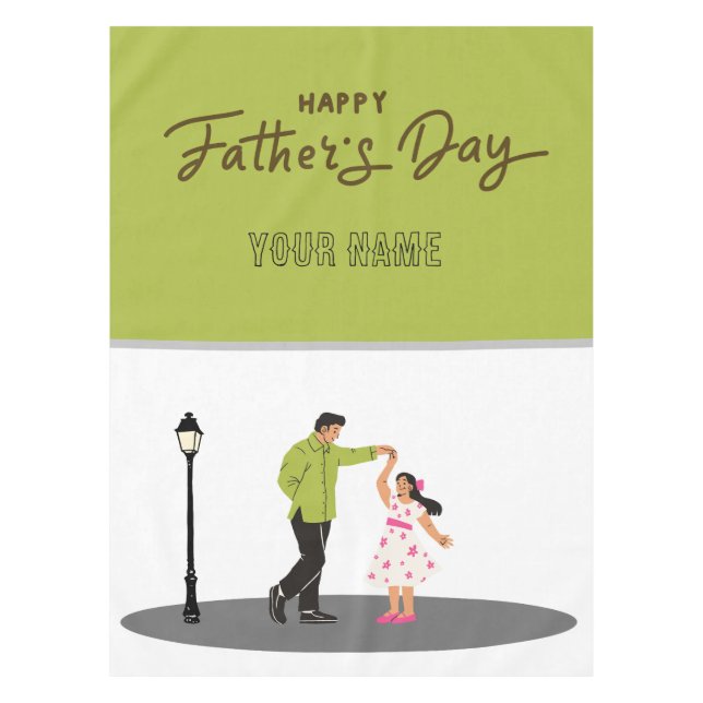 Vatertagsgeschenk für Papa | Benutzerdefiniertes F Tischdecke (Vorderseite)