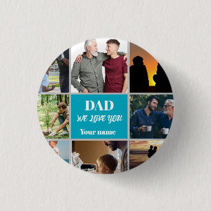 Vatertagsgeschenk für Papa Benutzerfoto & Name Button